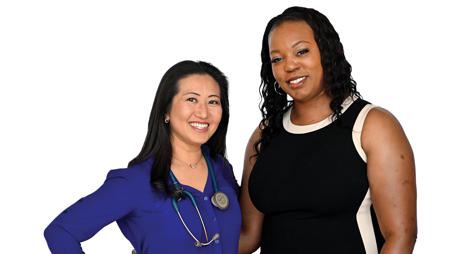 (l-r): Dr. Karen Dang, Physician Lead, Hospital Medicine, with Elva Massey